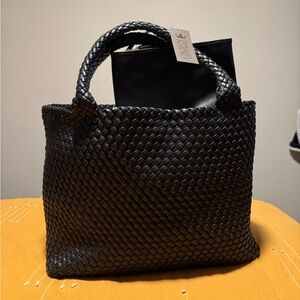 Oroton Black Braided Tote Bag